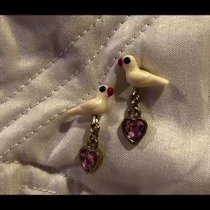 Betsey Johnson dove earrings